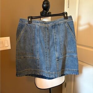 Speedway Denim Skirt CAbi Classic Blue Denim Mini Skirt